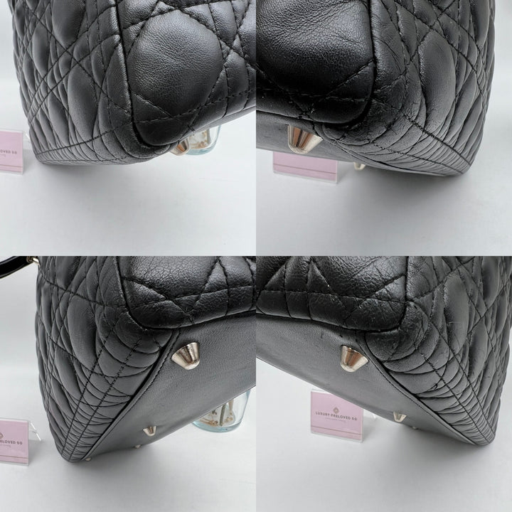 CHRISTIAN DIOR LADY DIOR LAMBSKIN LEATHER