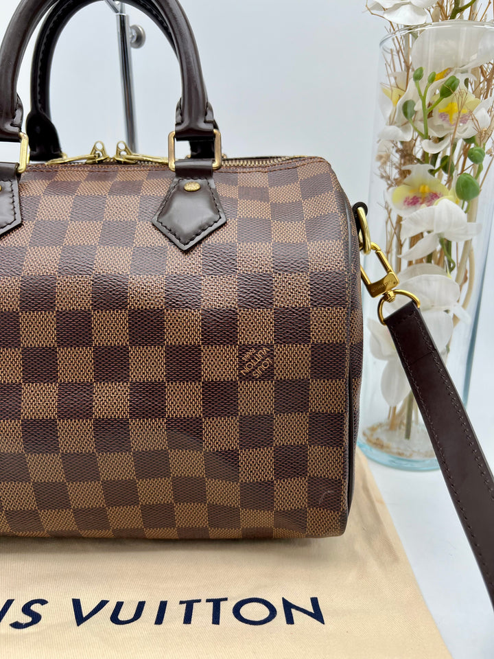LOUIS VUITTON BANDOULIERE 25 DAMIER EBENE