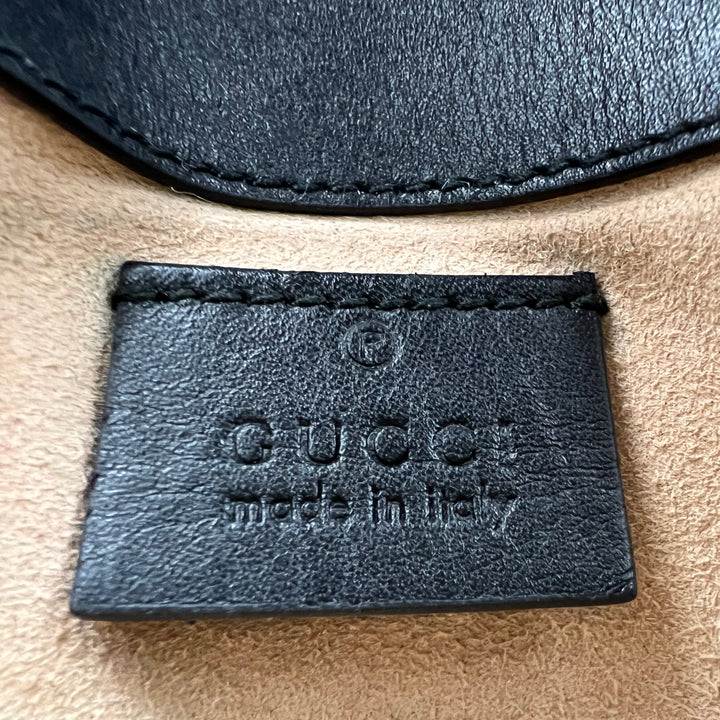 GUCCI GG MARMONT SUPER MINI METALASSE BLACK