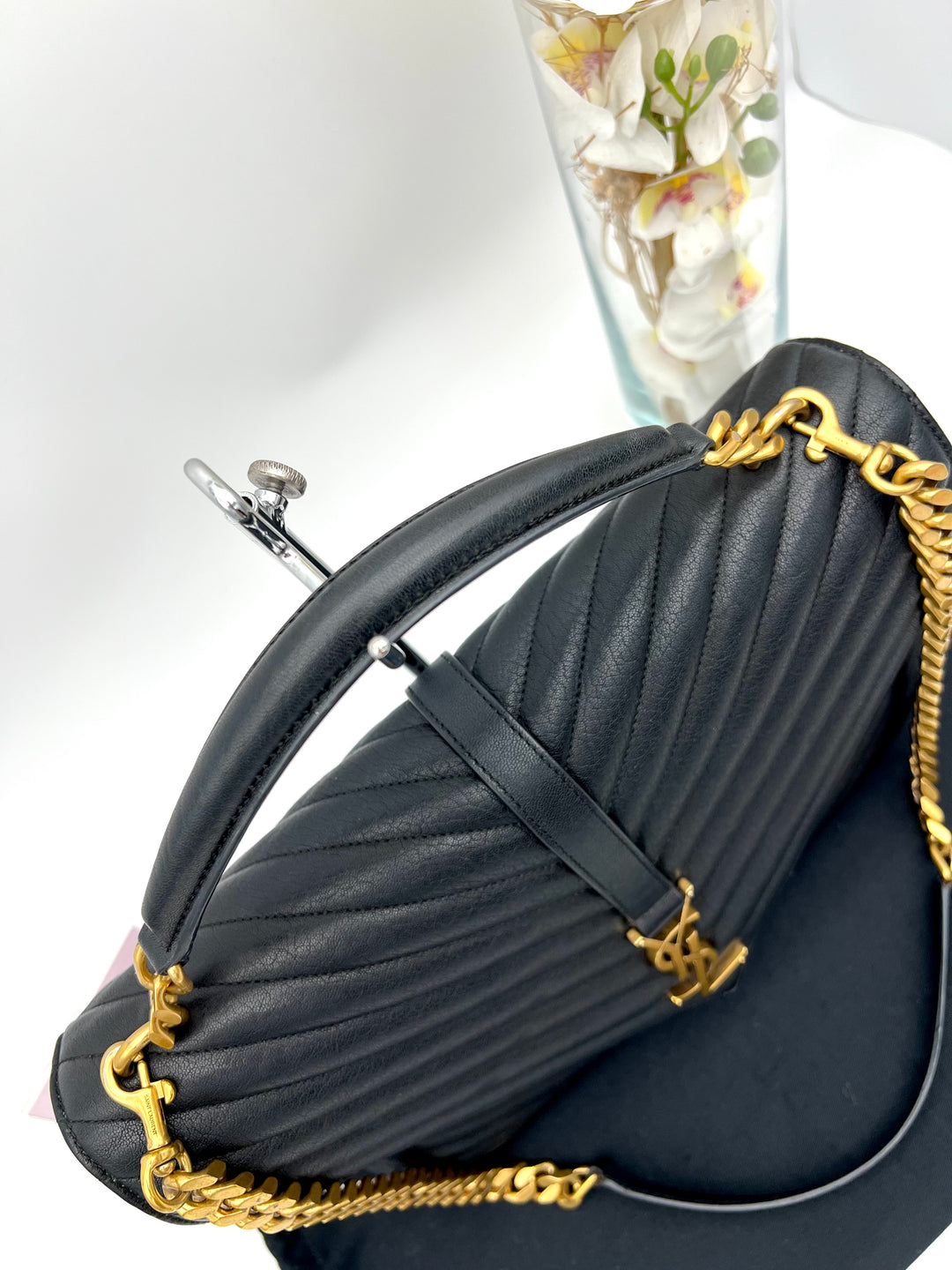 YVES SAINT LAURENT MONOGRAM ENVELOPE GHW