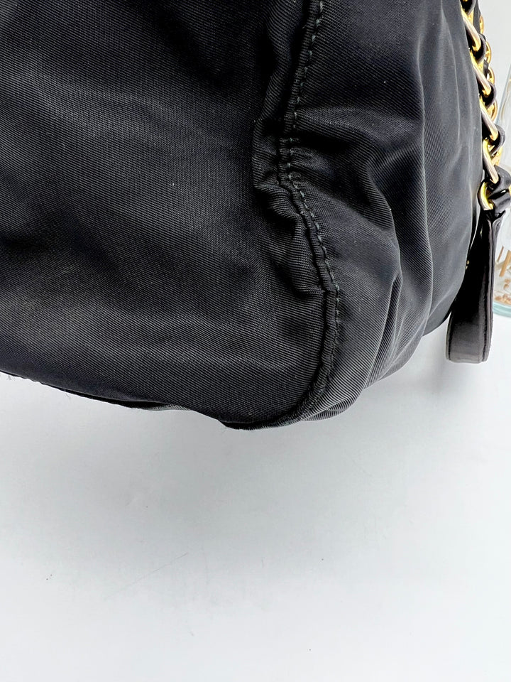 PRADA NYLON QUILTED CHAIN