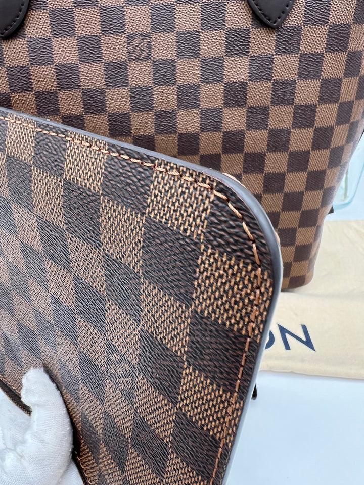 LOUIS VUITTON NEVERFULL MM DAMIER W/ POUCH (RFID)