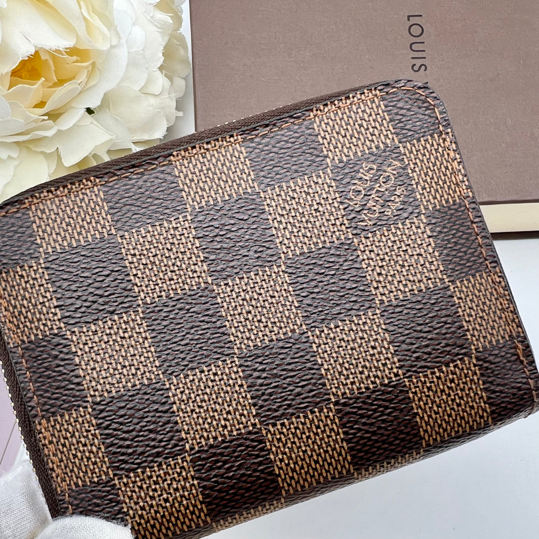 LOUIS VUITTON DAMIER EBENE ZIPPY SHORT WALLET