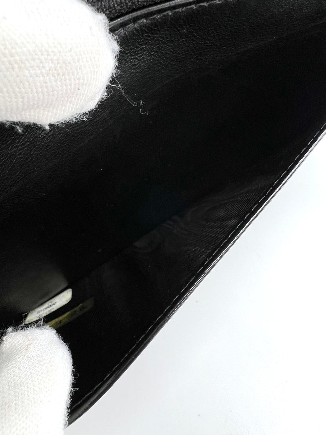 CHANEL TIMELESS WALLET ON CHAIN BLACK PATENT