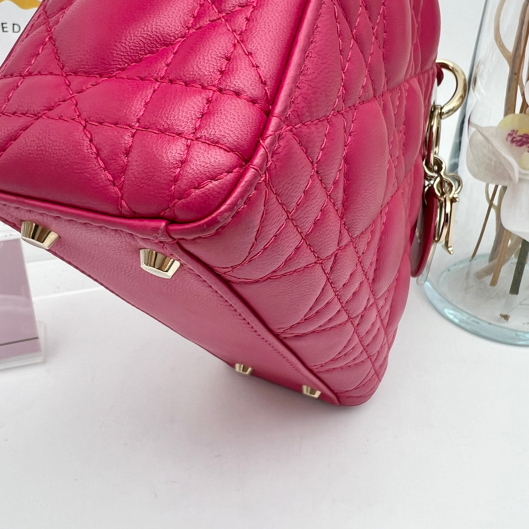 CHRISTIAN DIOR LADY DIOR MINI LAMBSKIN