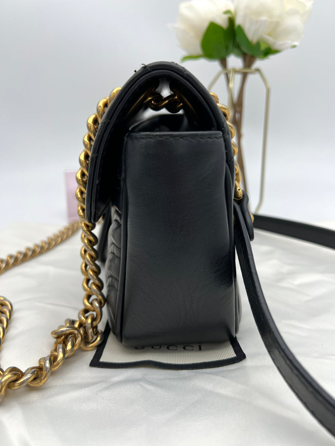 GUCCI MARMONT QUILTED GHW SHOULDER BAG