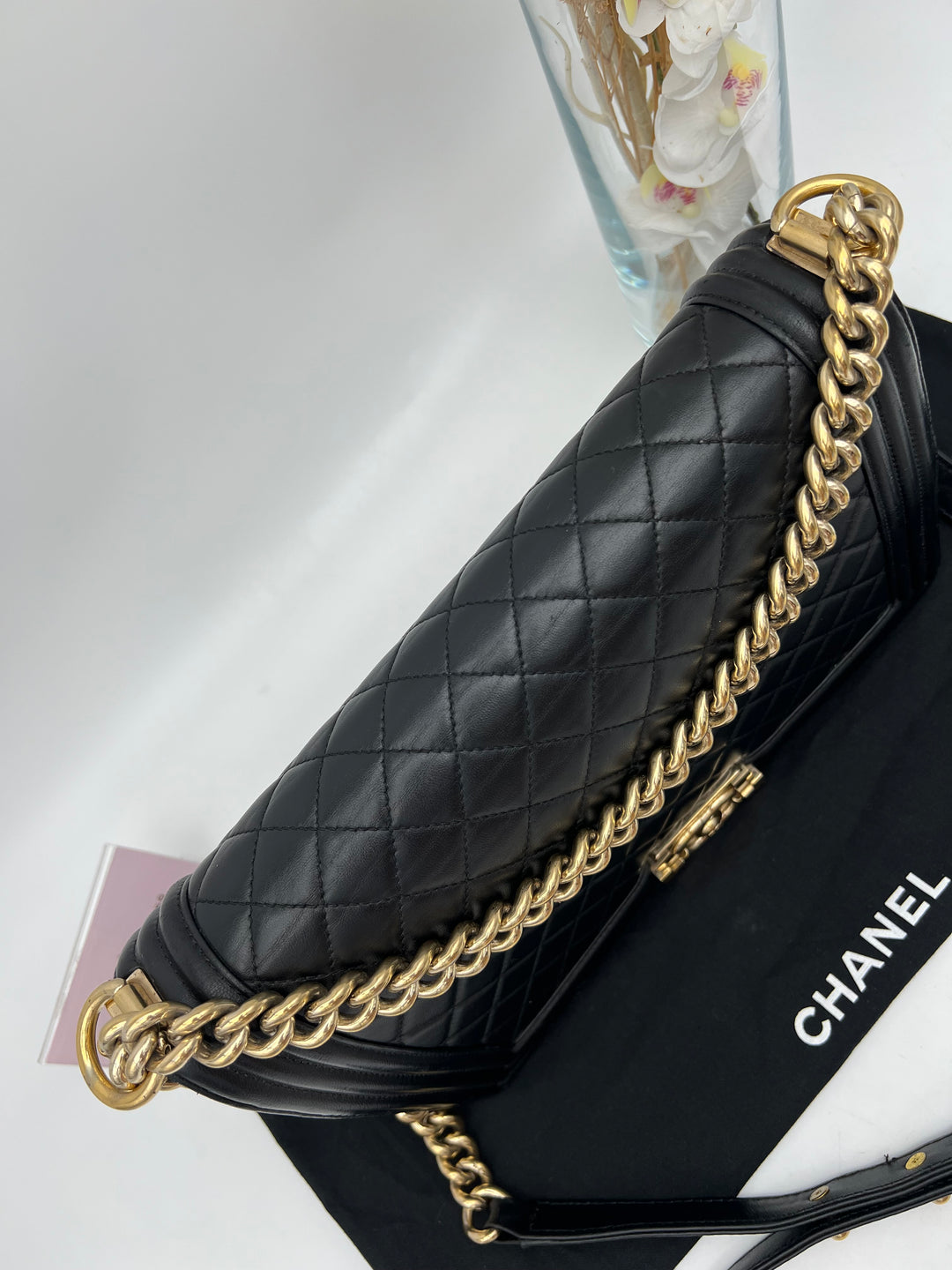 CHANEL LAMBSKIN NEW MEDIUM BOY GHW