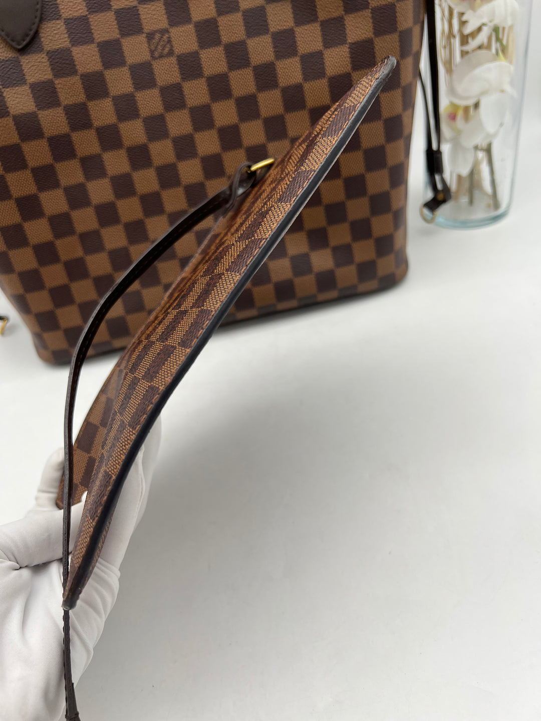 LOUIS VUITTON NEVERFULL MM DAMIER W/ POUCH
