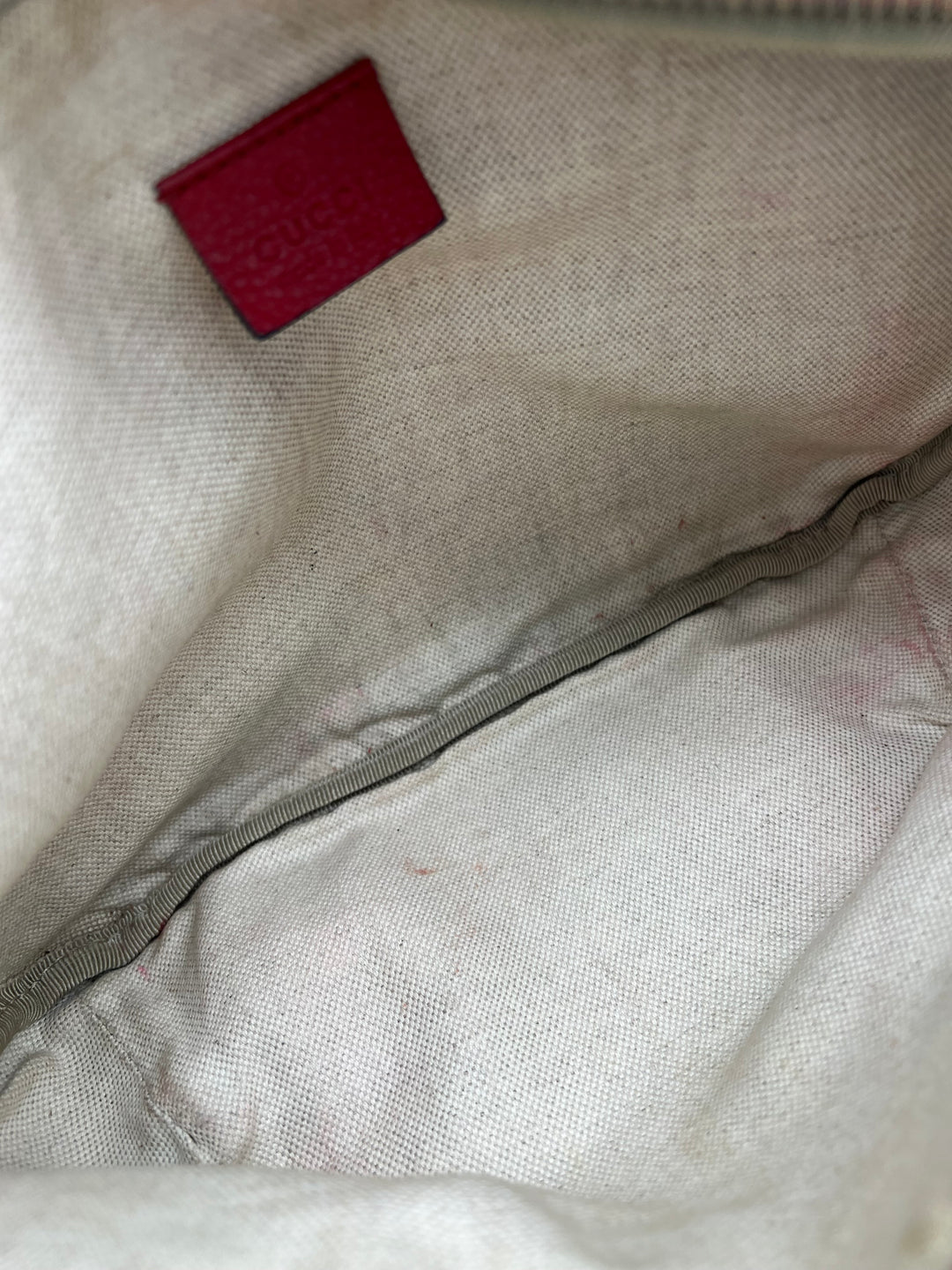 GUCCI RED LEATHER RETRO BELT BAG