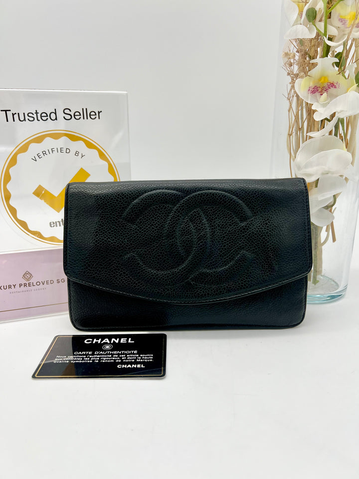 CHANEL CAVIAR TIMELESS CLUTCH