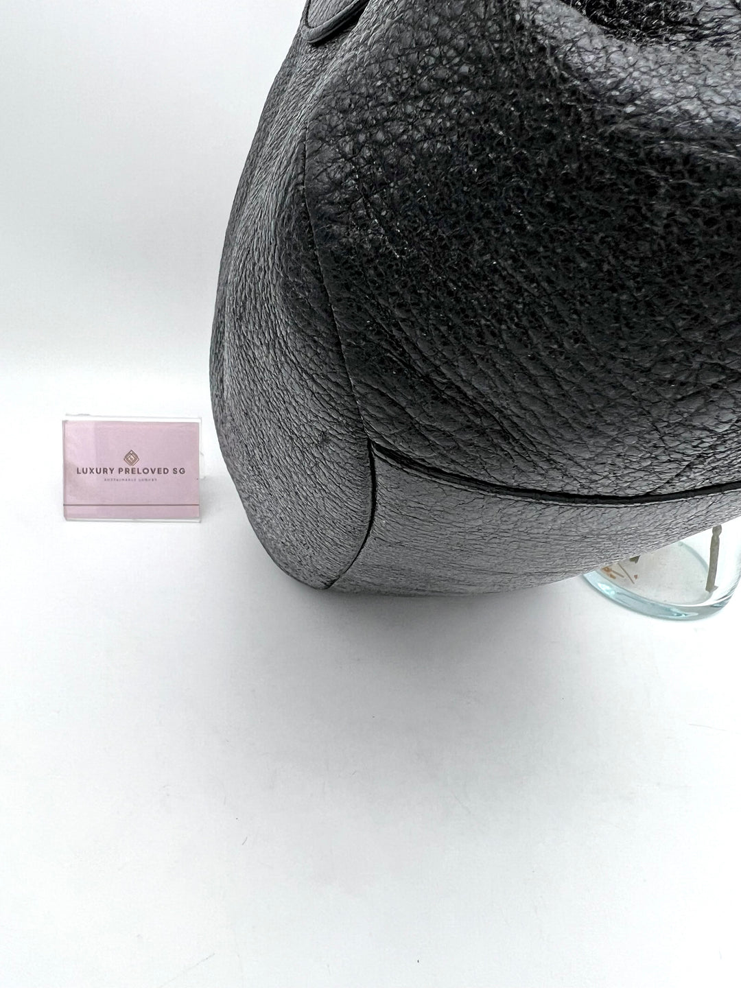 PRADA METALLIC CALF LEATHER CHAIN SHOULDER BAG