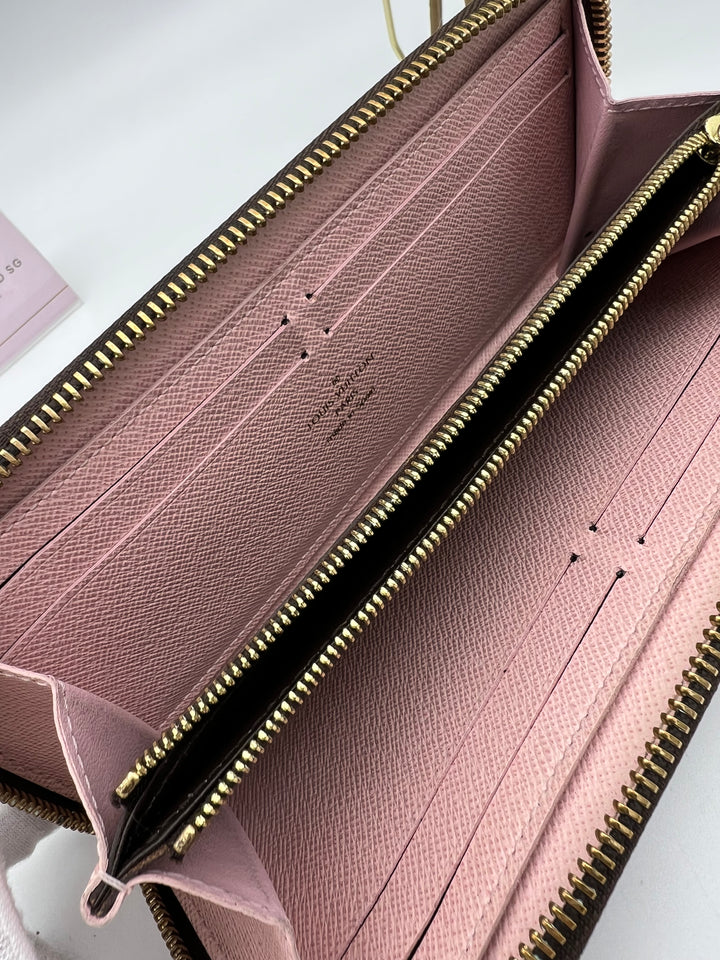LOUIS VUITTON DAMIER CLEMENCE LONG ZIP WALLET