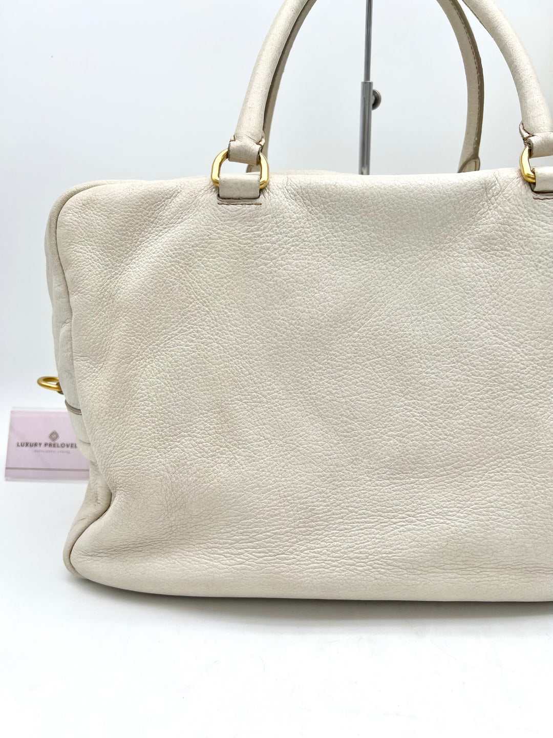 PRADA BEIGE VITELLO SHINE LEATHER