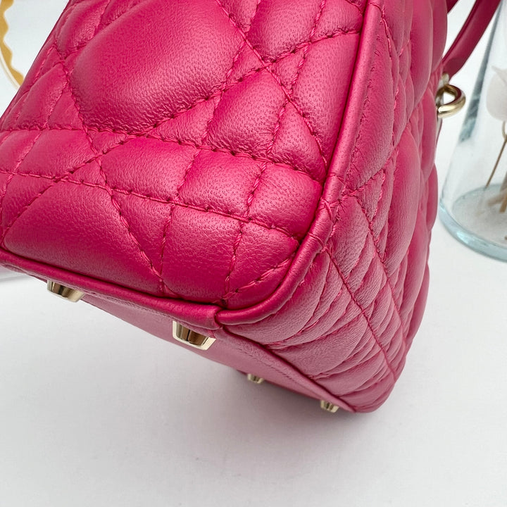 CHRISTIAN DIOR LADY DIOR MINI LAMBSKIN