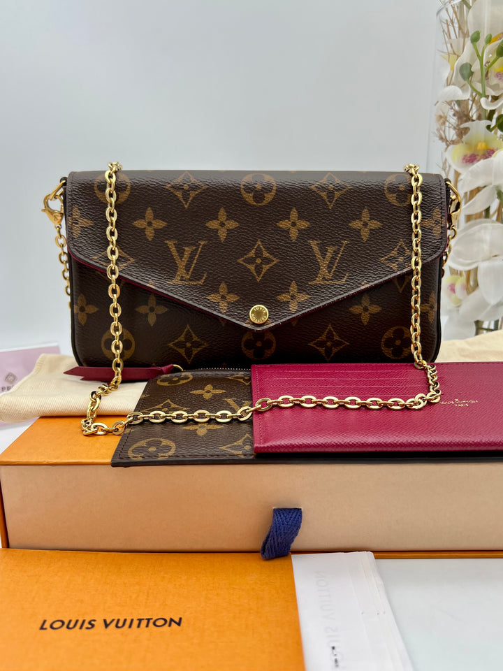 LOUIS VUITTON FELICIE MONOGRAM( RFID )