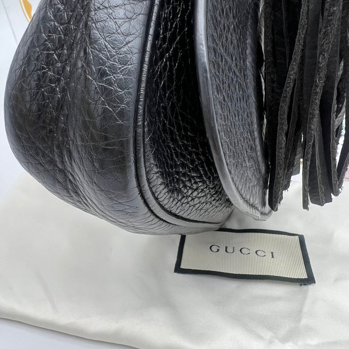 GUCCI DISCO SOHO FLAP CROSSBODY BLACK