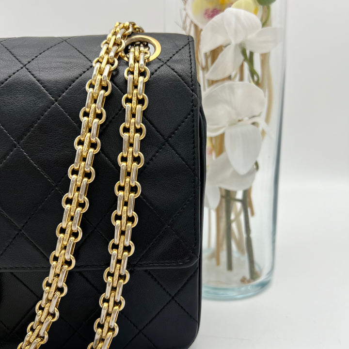 CHANEL LAMBSKIN DOUBLE FLAP BIJOUX CHAIN