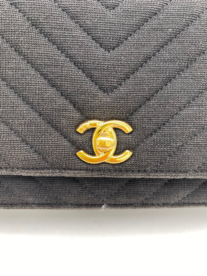 CHANEL TRENDY JERSEY WALLET ON CHAIN