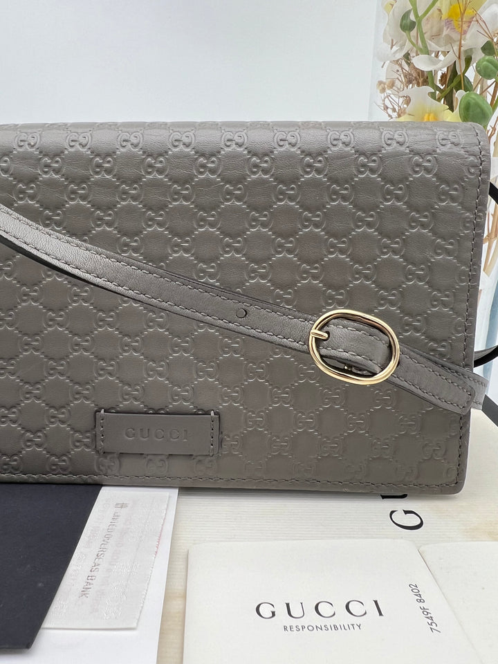 GUCCI GUCCISSIMA WALLET ON STRAP BAG