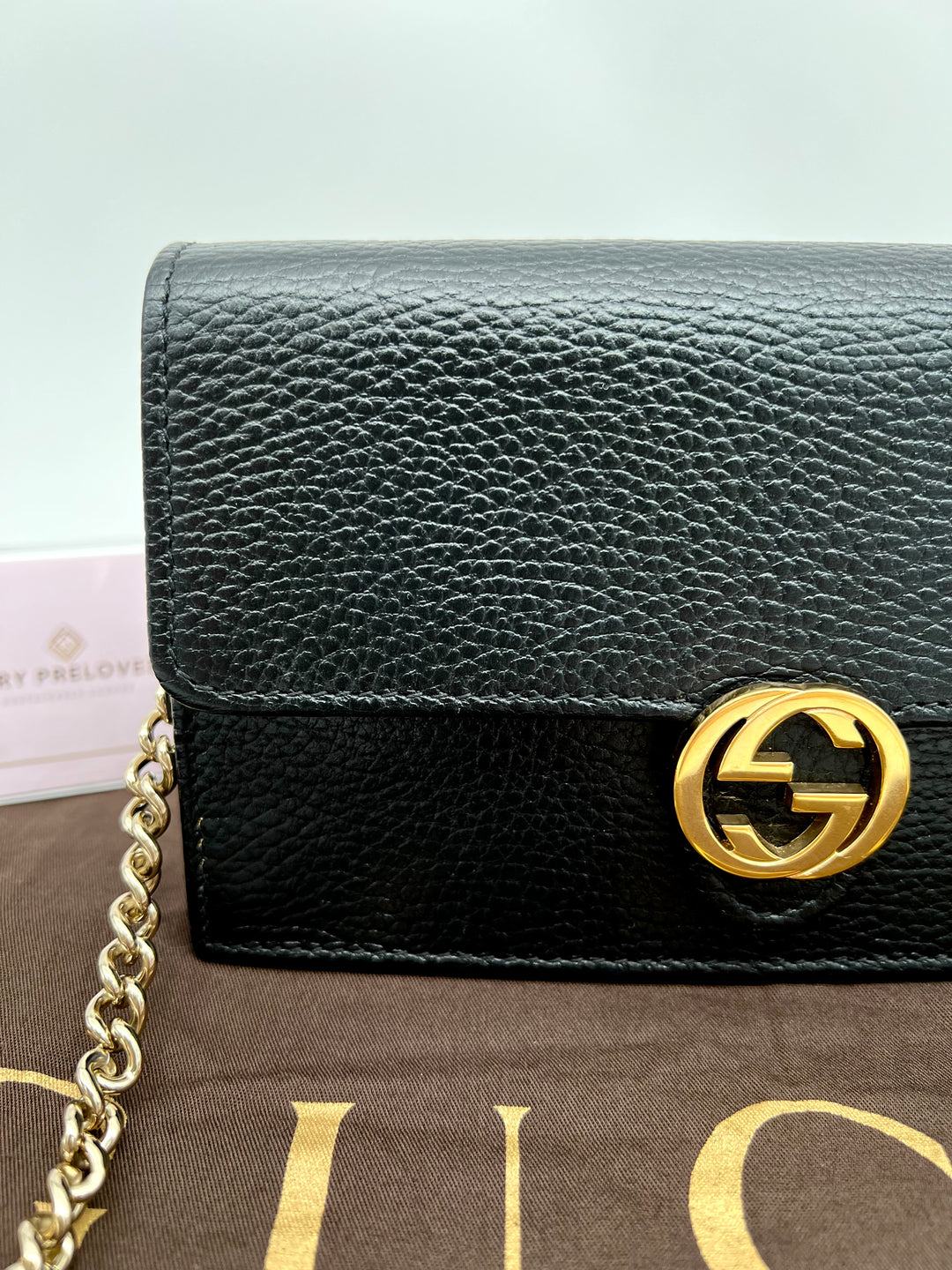 GUCCI CALFSKIN INTERLOCKING WOC