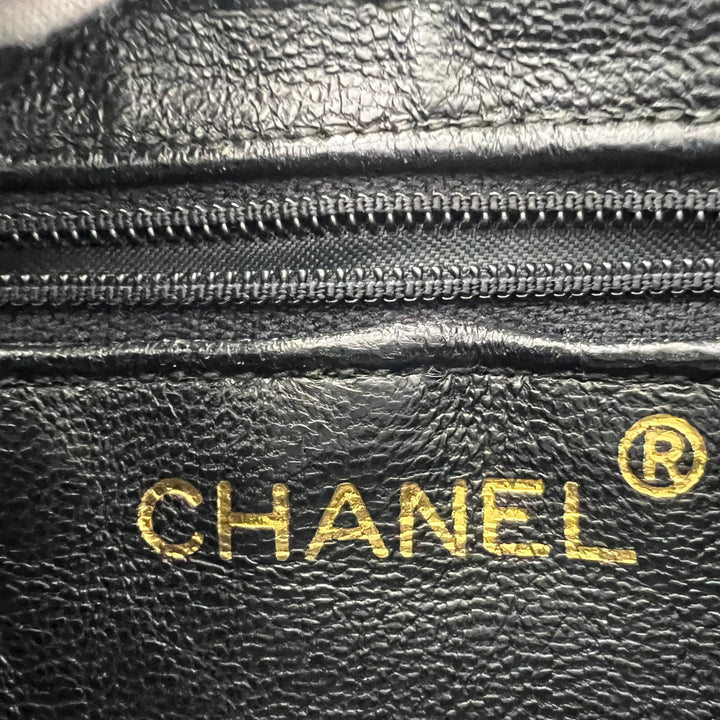 CHANEL LAMBSKIN BARREL QUILTED BAG