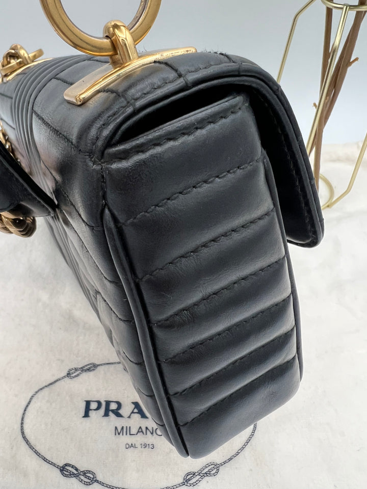 PRADA SAFFIANO DIAGRAMME SHOULDER BAG