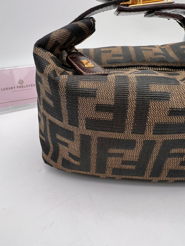 FENDI ZUCCA CANVAS SMAL HANDBAG