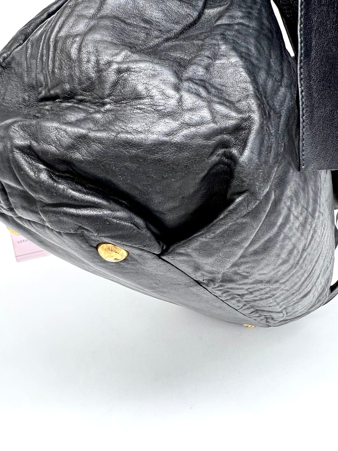 PRADA RIBBON LEATHER SHOULDER BAG