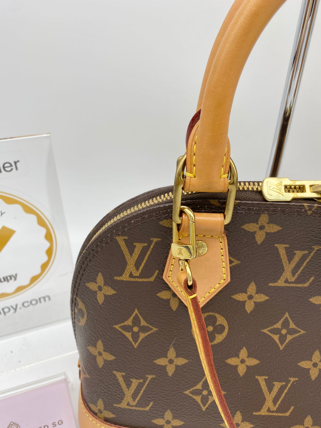 LOUIS VUITTON ALMA BB MONOGRAM MICROCHIPPED