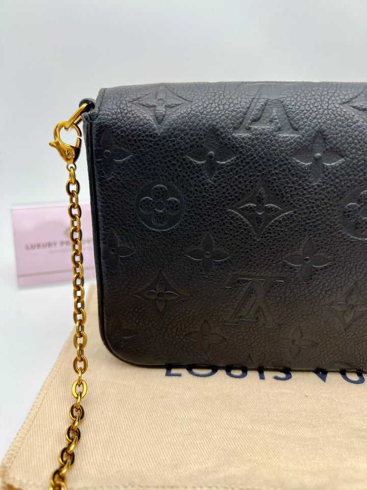LOUIS VUITTON FELICIE EMPRIENTE LEATHER