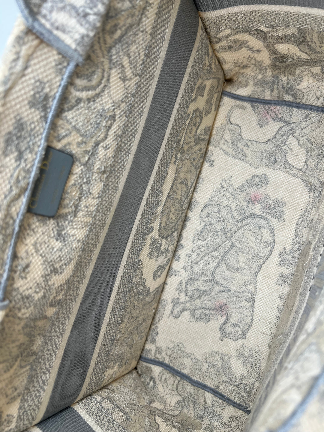 CHRISTIAN DIOR OBLIQUE BOOK TOTE GREY