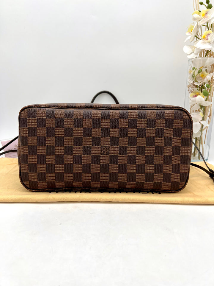 LOUIS VUITTON NEVERFULL MM DAMIER W/ POUCH