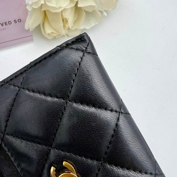 CHANEL CLASSIC GHW LAMBSKIN CARD HOLDER