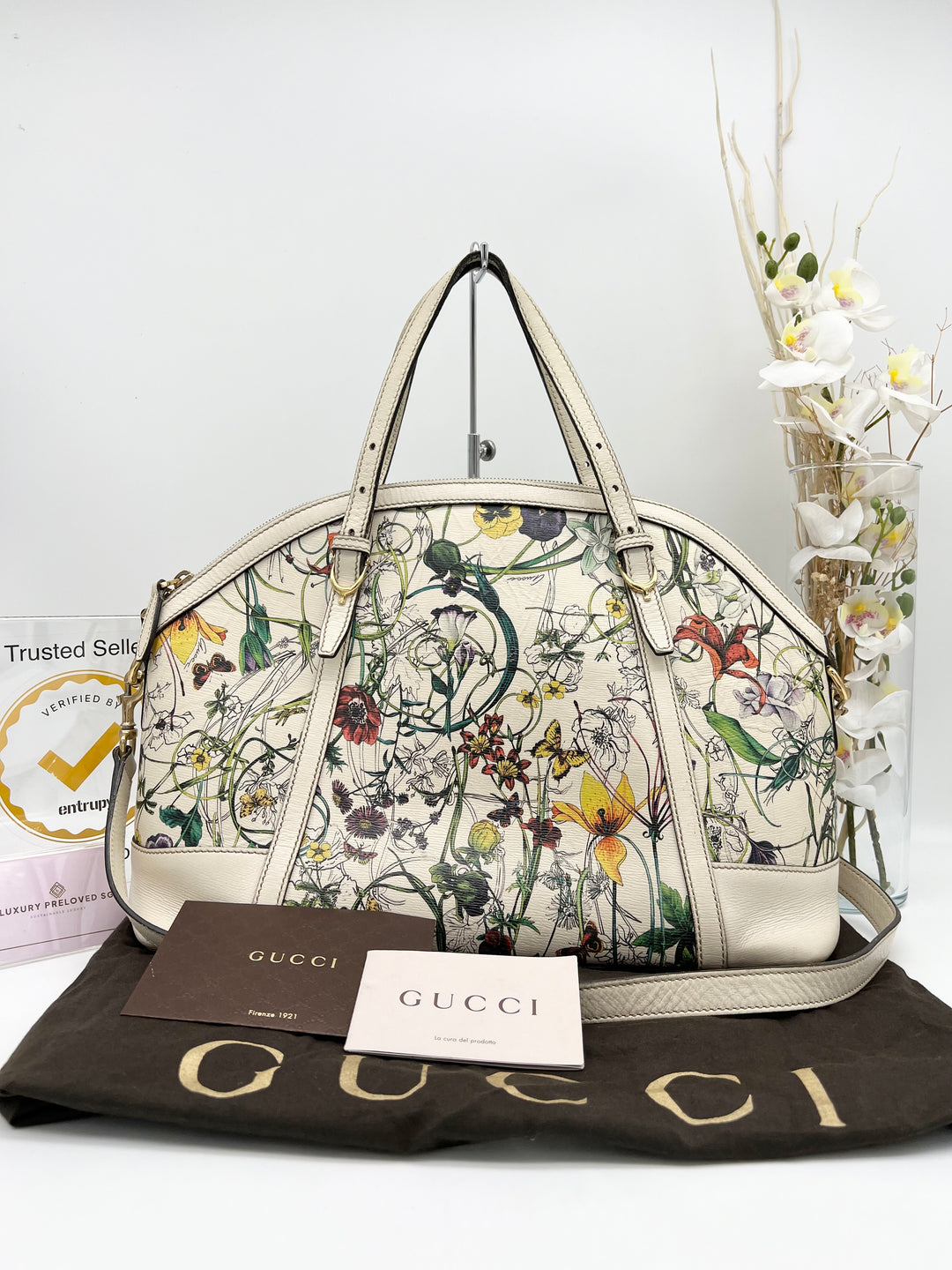 GUCCI VINTAGE FLORA 2 WAY BAG