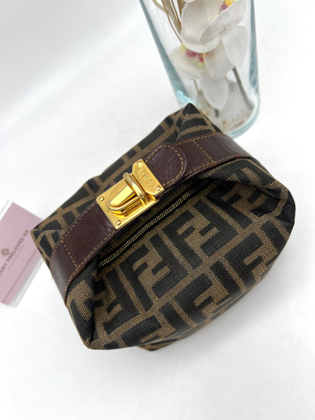 FENDI ZUCCA CANVAS SMAL HANDBAG