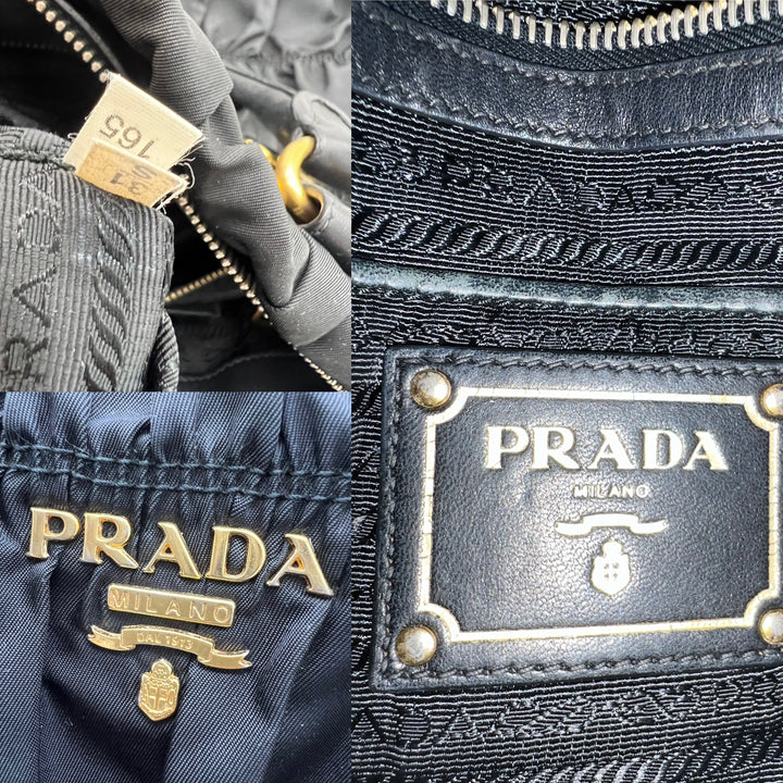 PRADA GAUFRE SHOPPING TOTE BAG