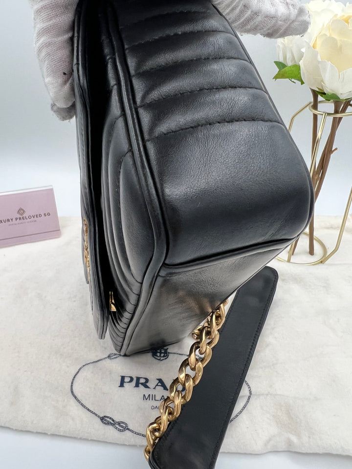 PRADA SAFFIANO DIAGRAMME SHOULDER BAG