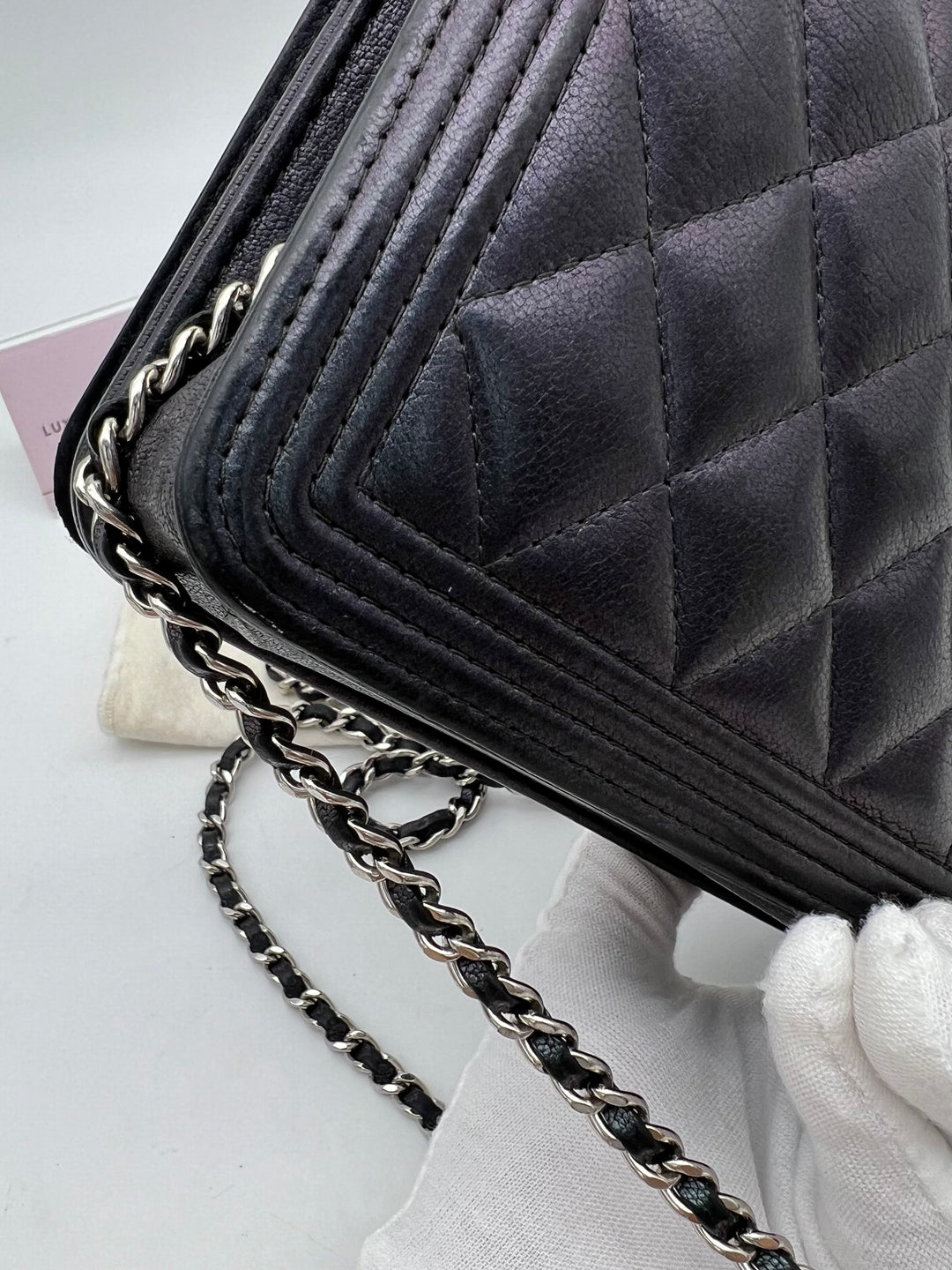CHANEL BOY WALLET ON CHAIN