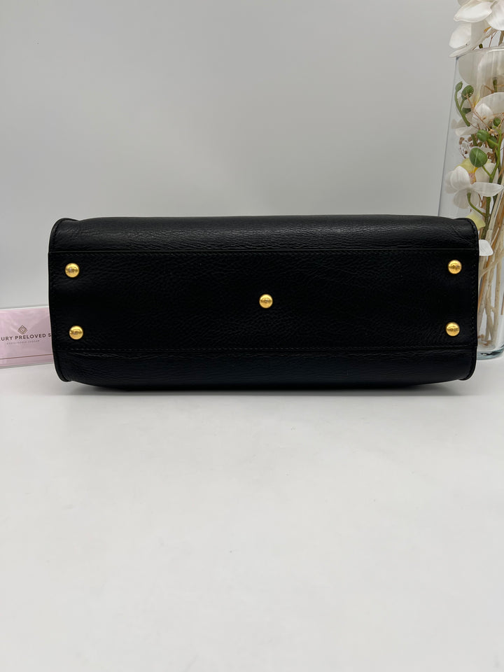 FENDI PEEKABOO SOFT LEATHER BLACK MEDIUM