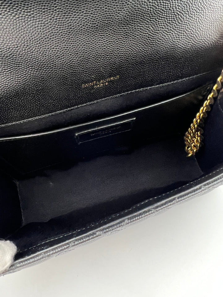 YVES SAINT LAURENT MEDIUM ENVELOPE LEATHER GHW