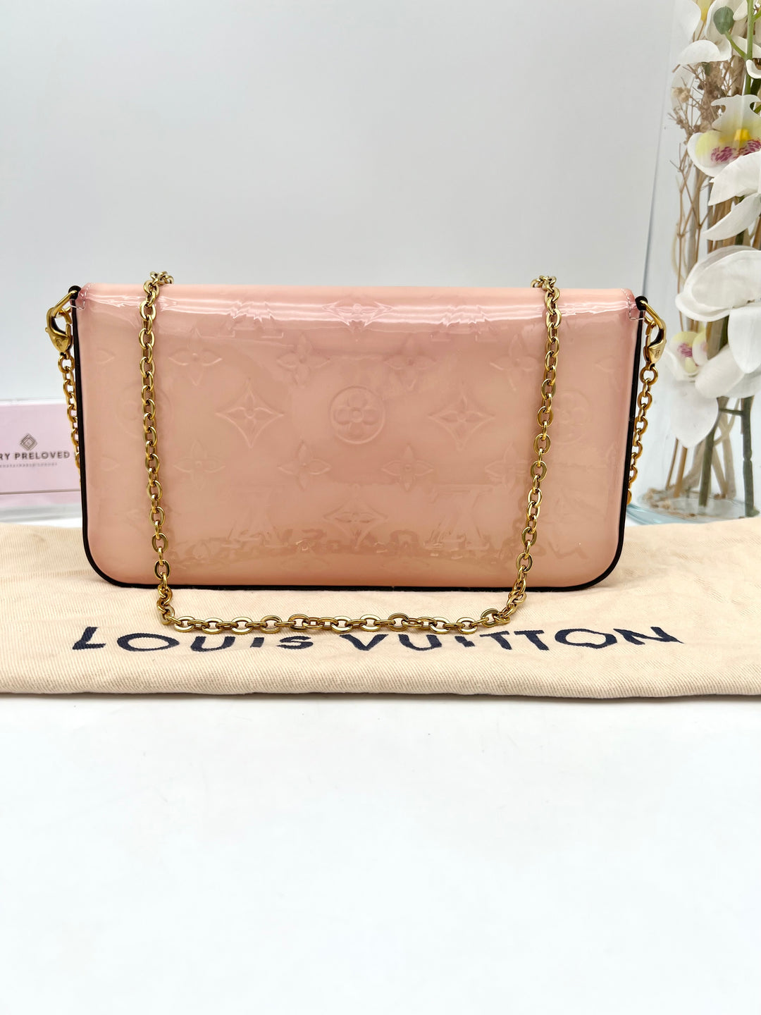 LOUIS VUITTON FELICIE IN PINK PATENT LEATHER