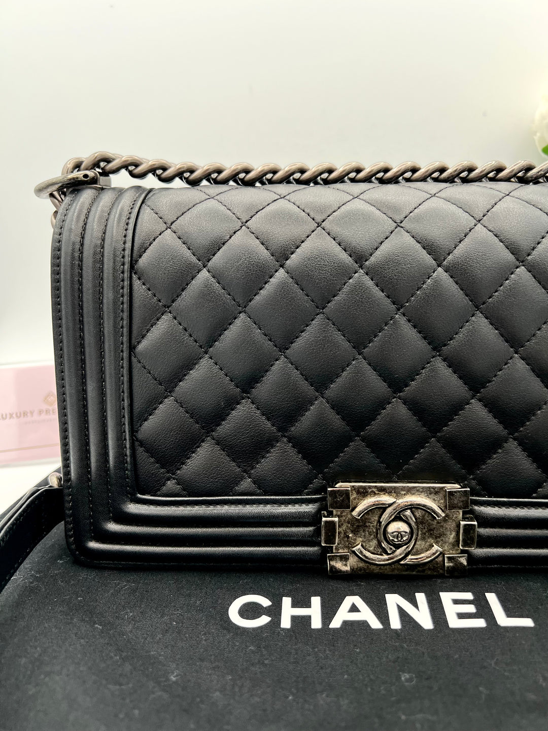 CHANEL LAMBSKIN OLD MEDIUM BOY
