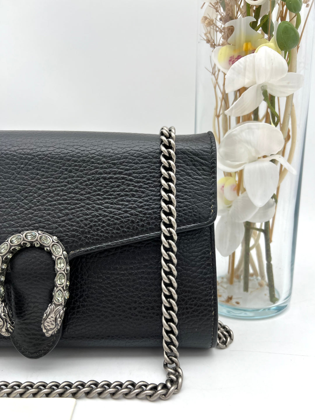 GUCCI DIONYSUS TEXTURED CALF SKIN CRYSTAL WOC
