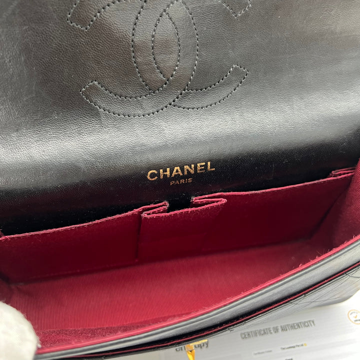 CHANEL LAMBSKIN DOUBLE FLAP BIJOUX CHAIN