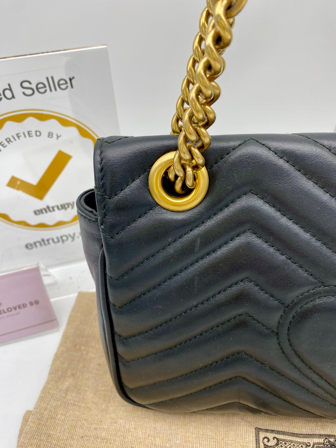 GUCCI MARMONT QUILTED GHW SHOULDER BAG