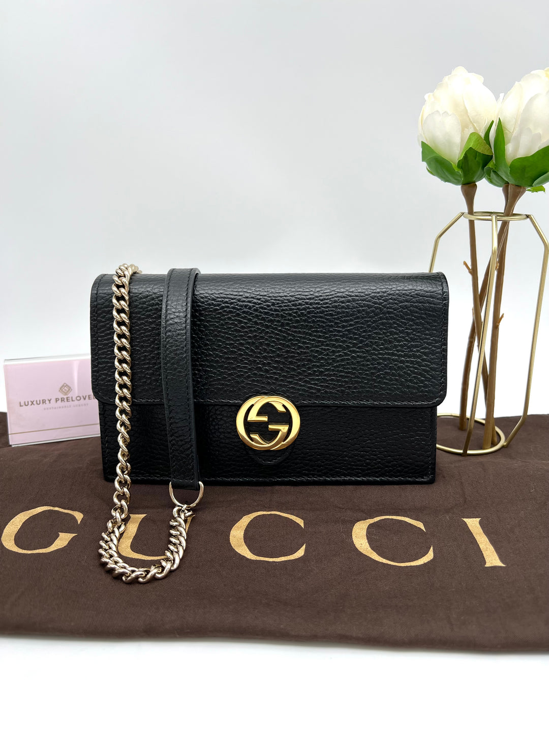 GUCCI CALFSKIN INTERLOCKING WOC