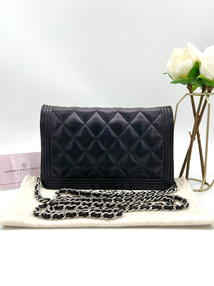 CHANEL BOY WALLET ON CHAIN