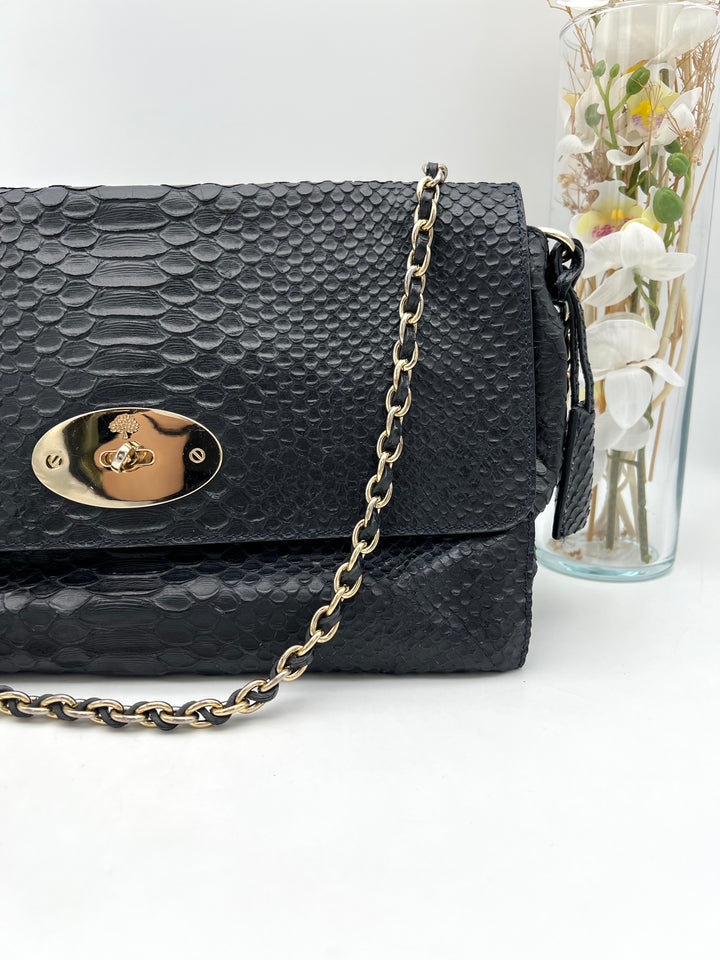 MULBERRY LILY PHYTHON CHAIN SHOULDER BAG