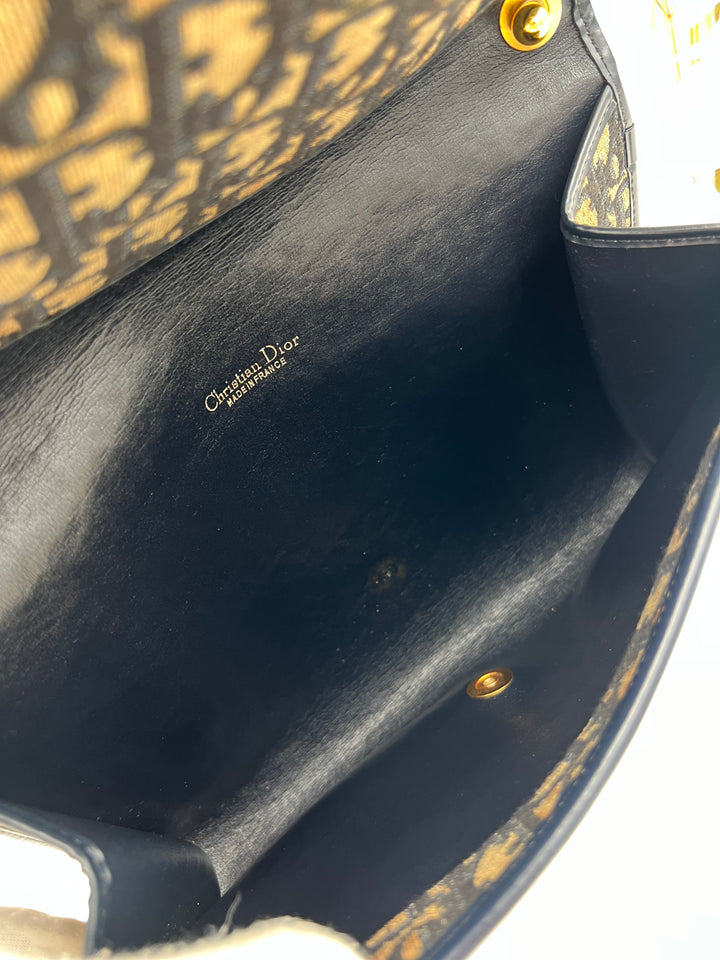 CHRISTIAN DIOR TROTTER CANVAS SHOULDER BAG