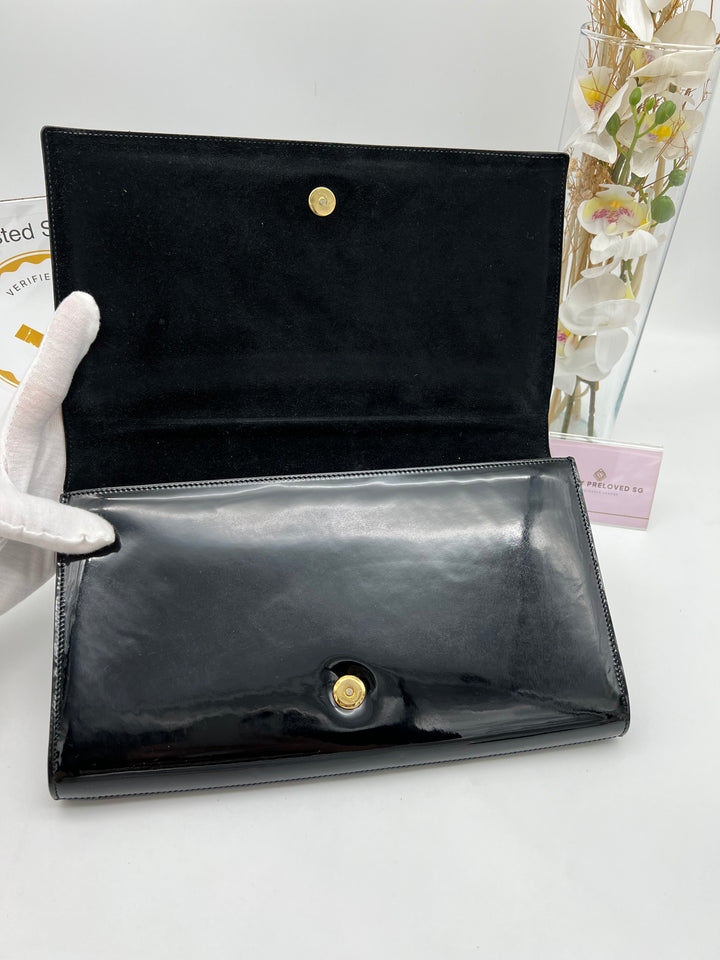 YVES SAINT LAURENT PATENT CLUTCH